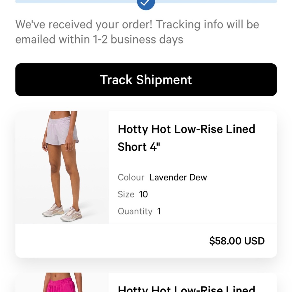 Lululemon Hotty Hot Low-rise Tall Lavender Dew Shorts